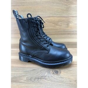 Dr Martens Womens Boots 5 EU 36 Pascal Black Pebble Leather Pascal Zip Combat